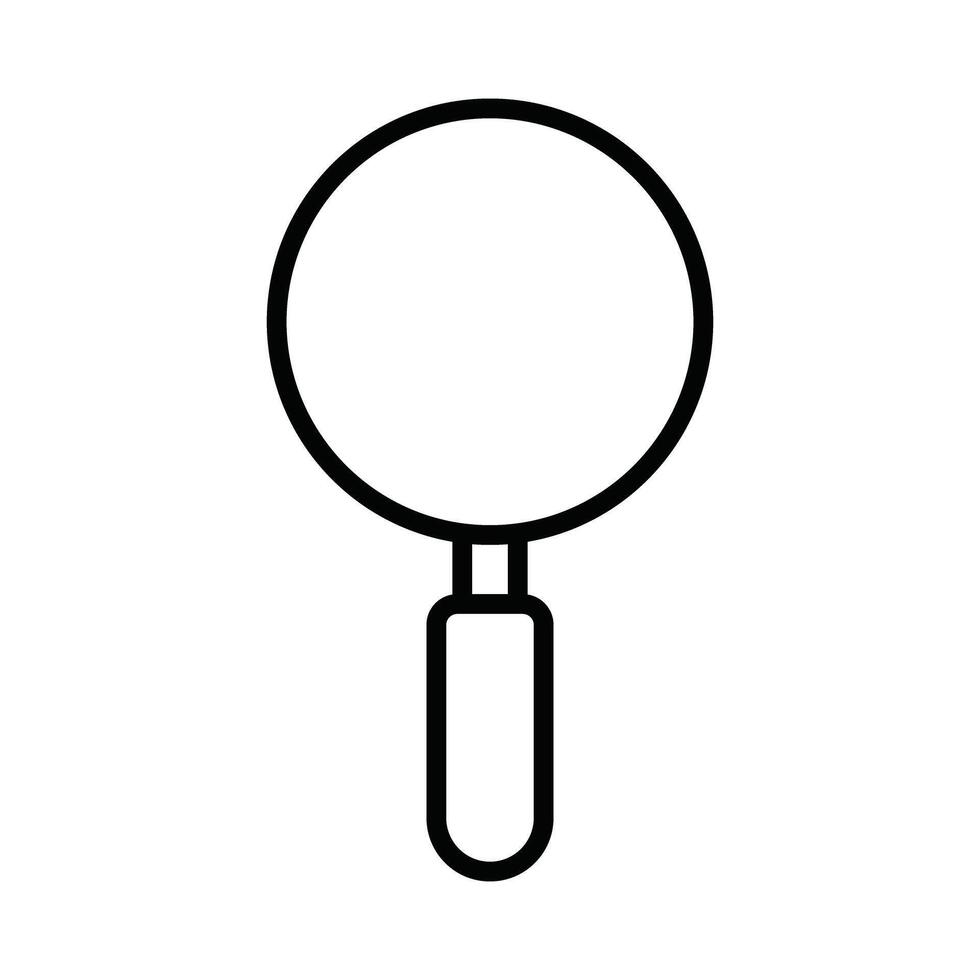 Outline Symbol for Search, Zoom, Find, and Investigation Functions vector