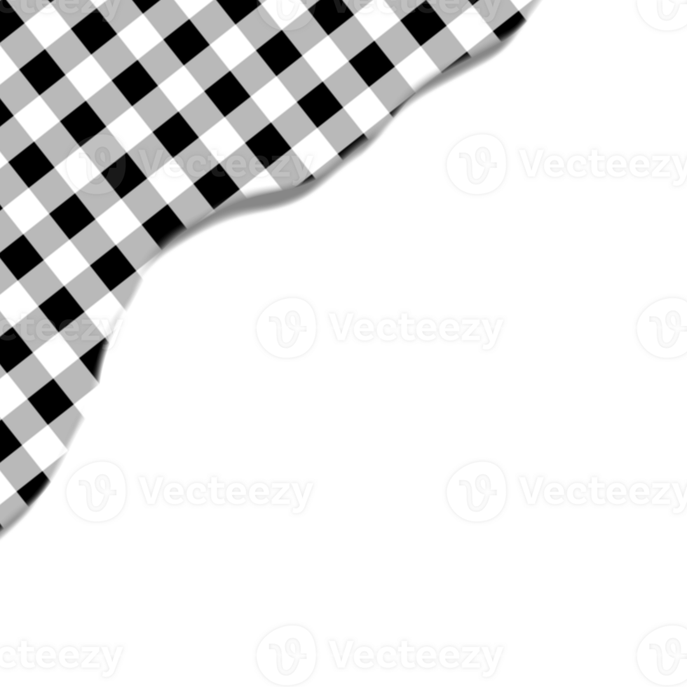alta resolução vermelho e branco xadrez tecido fundo com uma rasgado Beira efeito png