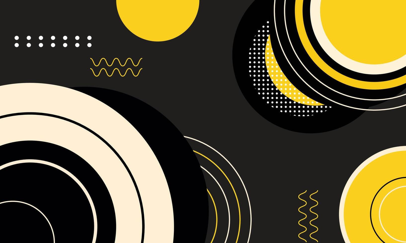 Abstract Geometric Background with Circles and Lines. vector