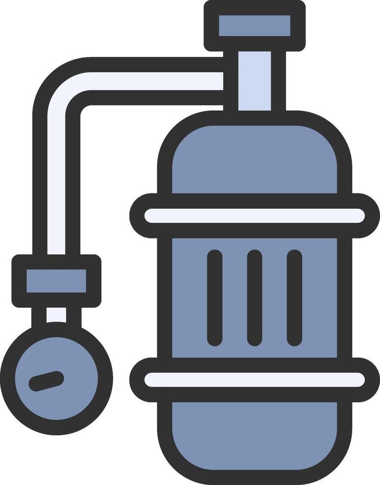 Oxygen Tank Smooth UI Symbol vector