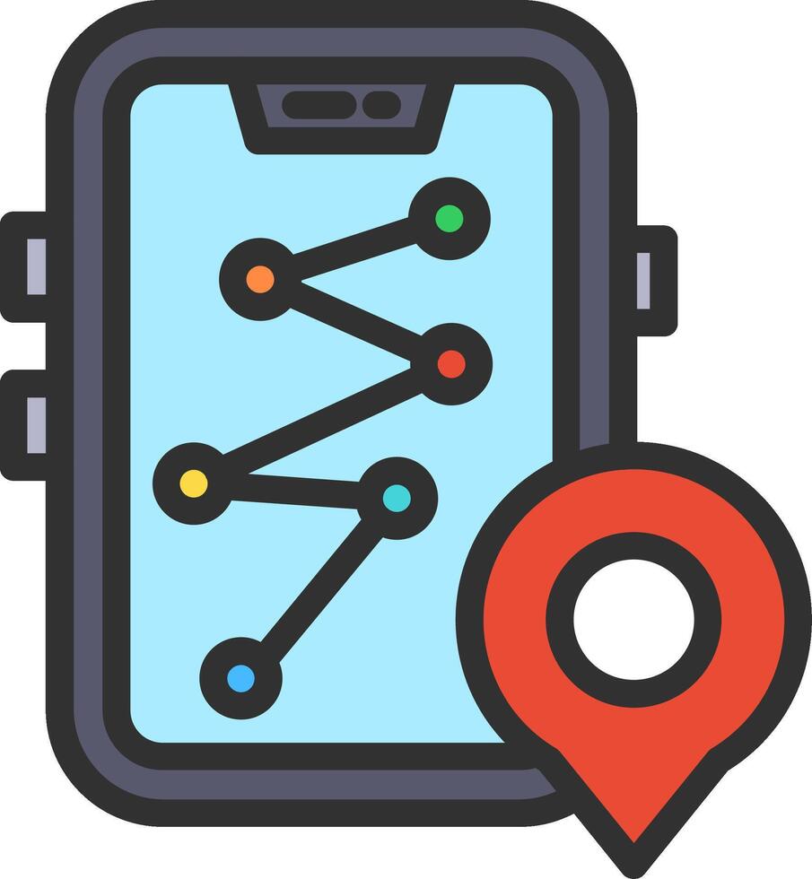 GPS navegación vívido aplicación elemento vector