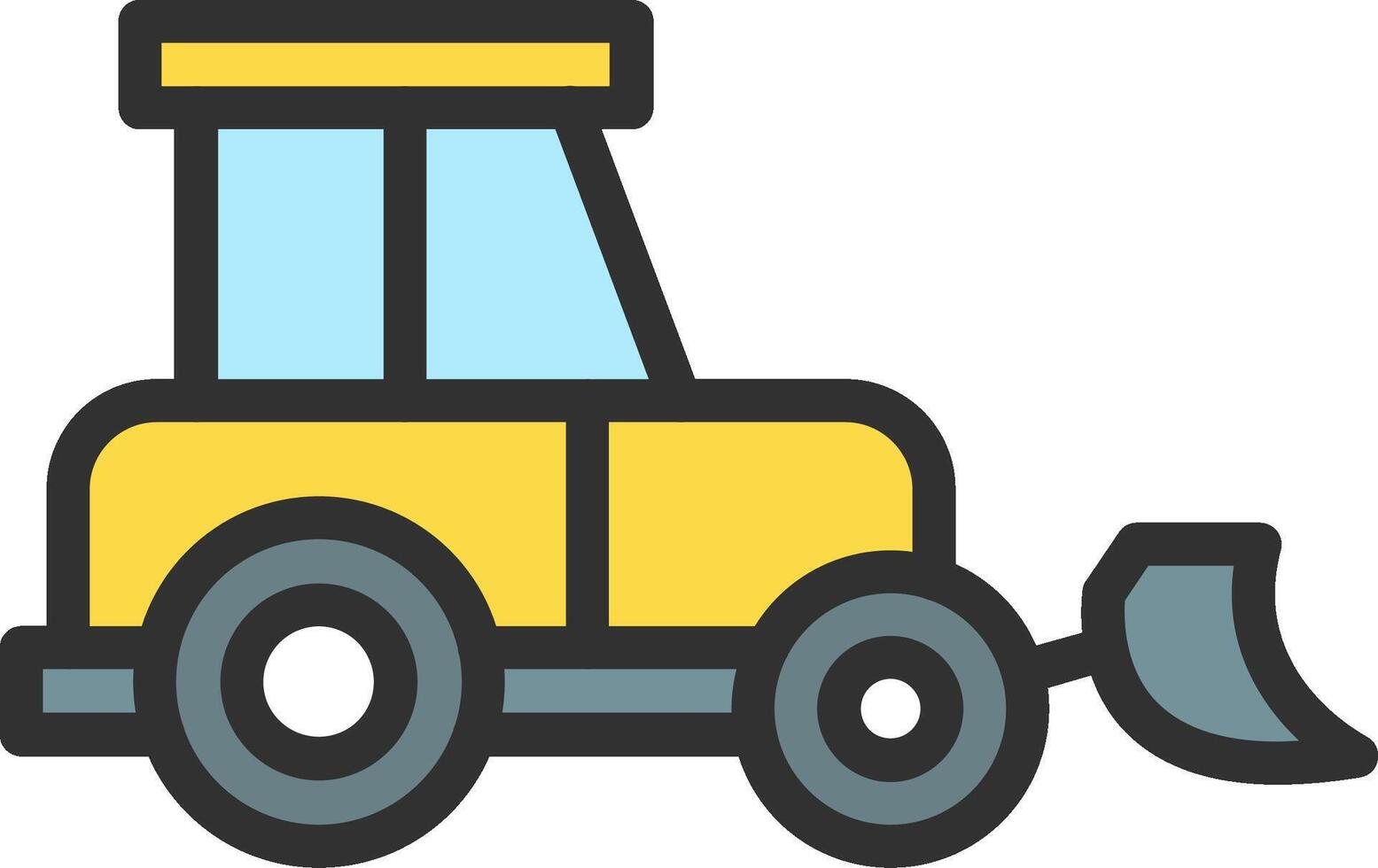 Front Loader Color Stroke Symbol vector