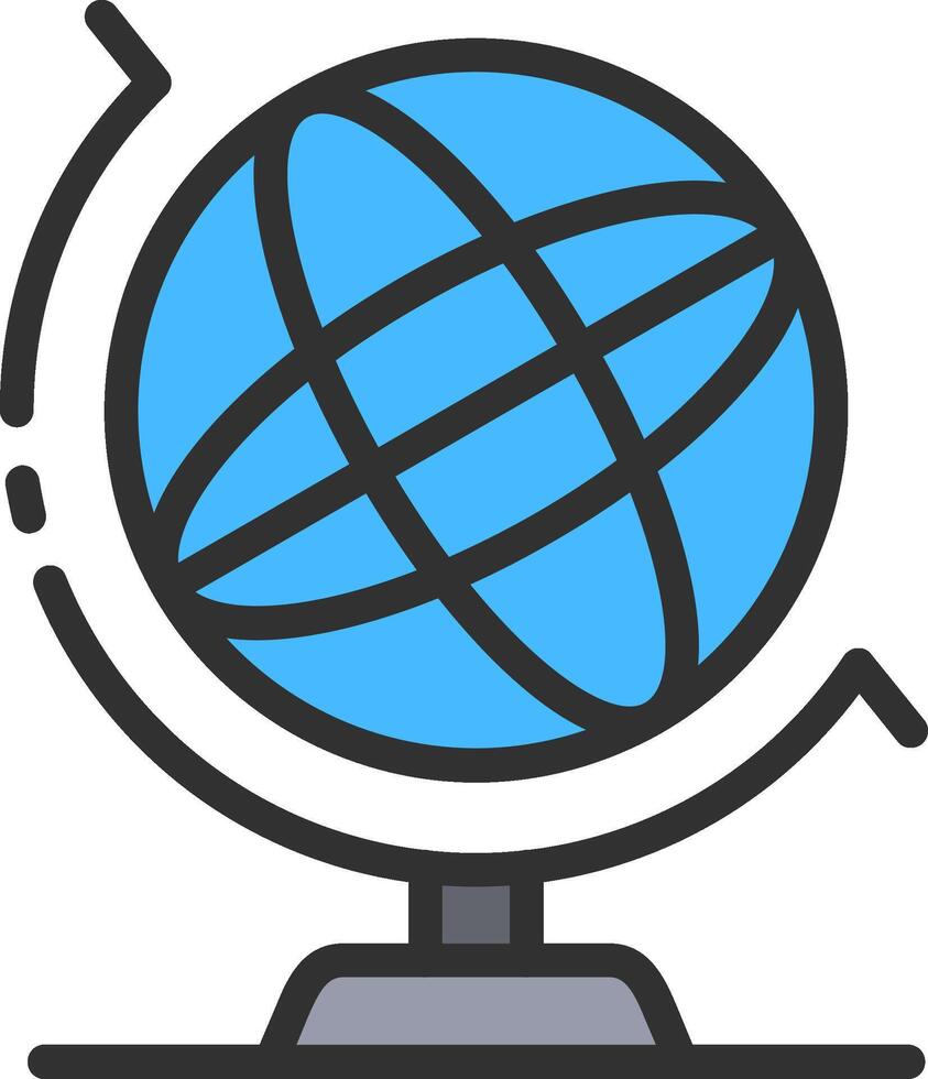 Globe Outlined Frame Object vector