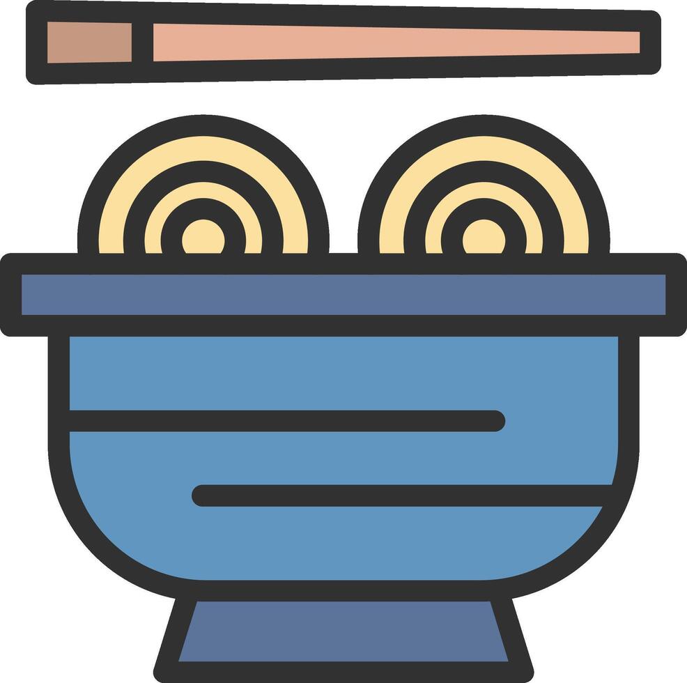 Chow mein Vivid App Element vector