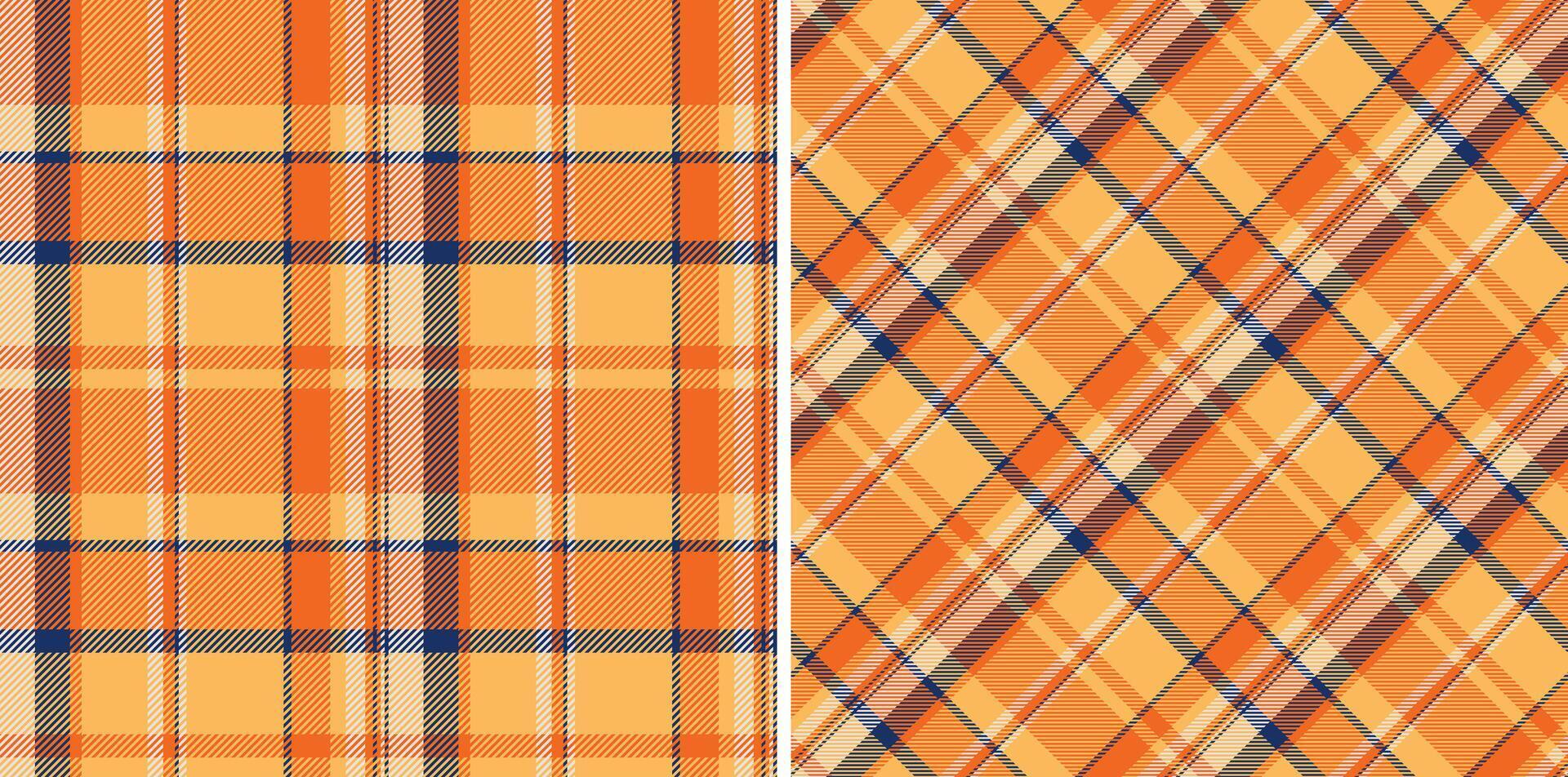 Warm, autumntoned plaid patterns in two orientations. Ideal for backgrounds, textiles, or adding a cozy, rustic feel to any design. Versatile texture element. vector