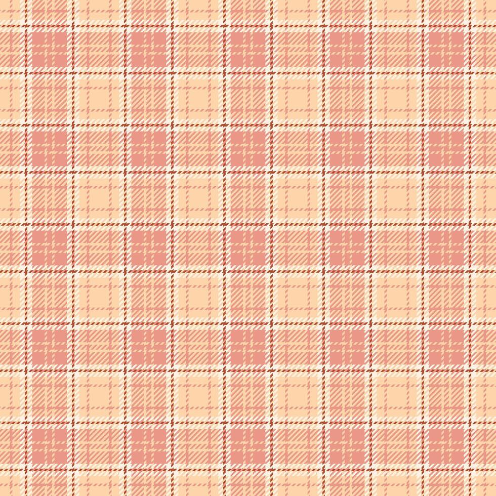 Patterned fabric check textile, workshop pattern background seamless. Ceremony plaid texture tartan in red and orange colors. vector