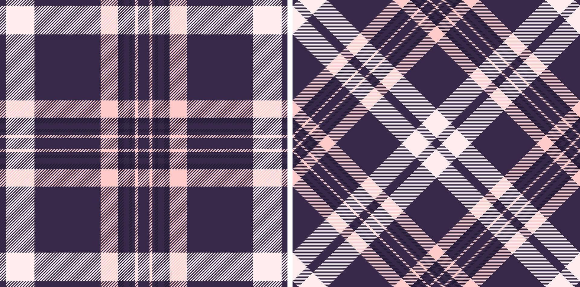Pattern plaid of check textile texture with a background tartan seamless fabric. Set in novelty colors. Tablecloth design ideas. vector