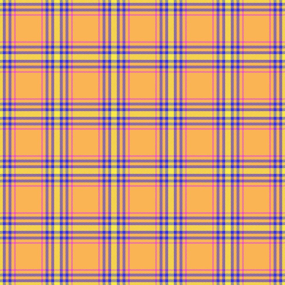 Vibrant plaid pattern with contrasting colors. Seamless textile design perfect for backgrounds, fashion, or graphic projects. Adds a playful yet structured element. vector