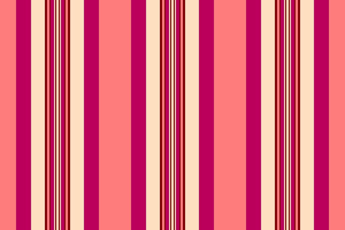 Moft pattern textile vertical, softness texture fabric. Ling seamless background lines stripe in maroon and bisque colors. vector