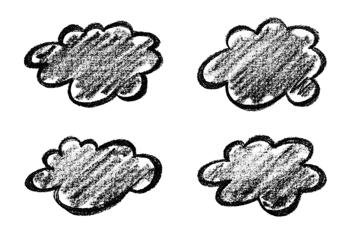 Set of hand drawn speech bubble Blank empty message box Textbox frame for banners, price tags, stickers, design speak sale idea vector