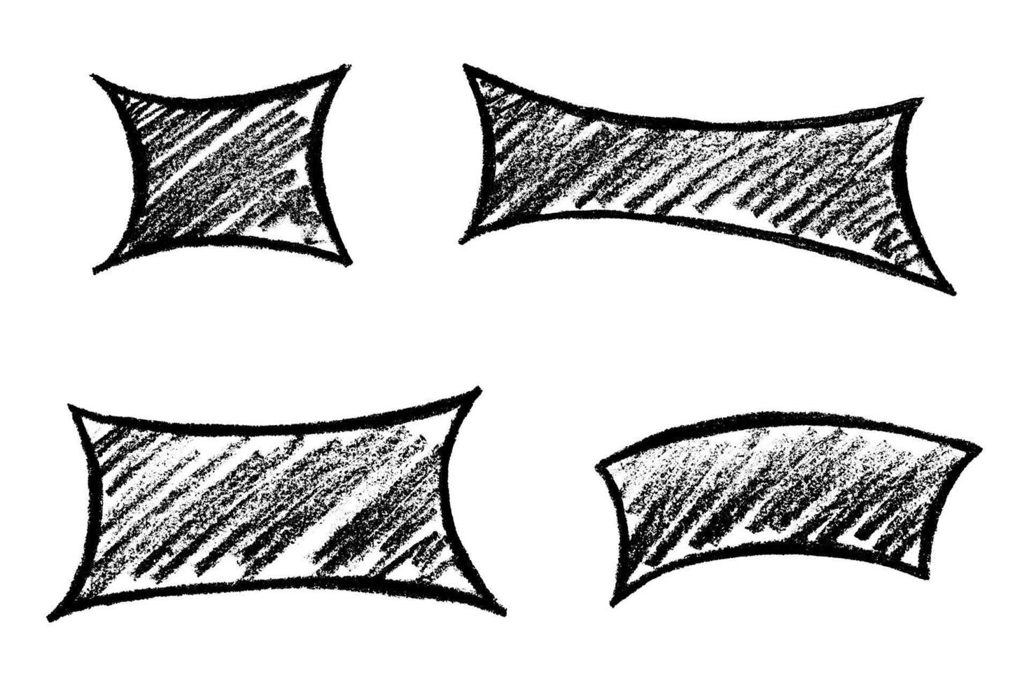 Set of hand drawn speech bubble Blank empty message box Textbox frame for banners, price tags, stickers, design speak sale talk vector