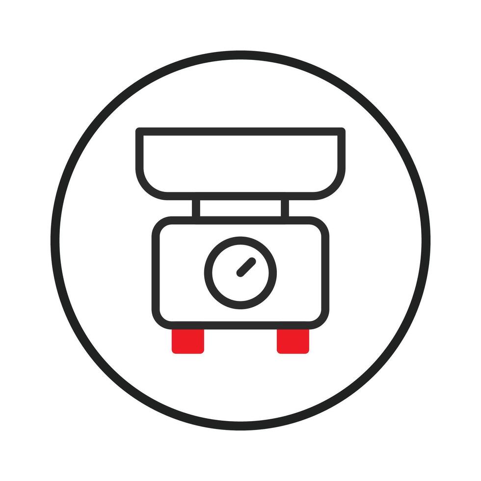 Illustration of a balanced scale within a circle offering a symbolic measure of equilibrium for vector