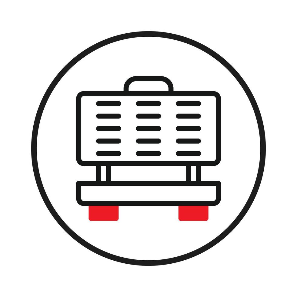 Symbolic depiction showcasing structured framework representing organization within a border vector