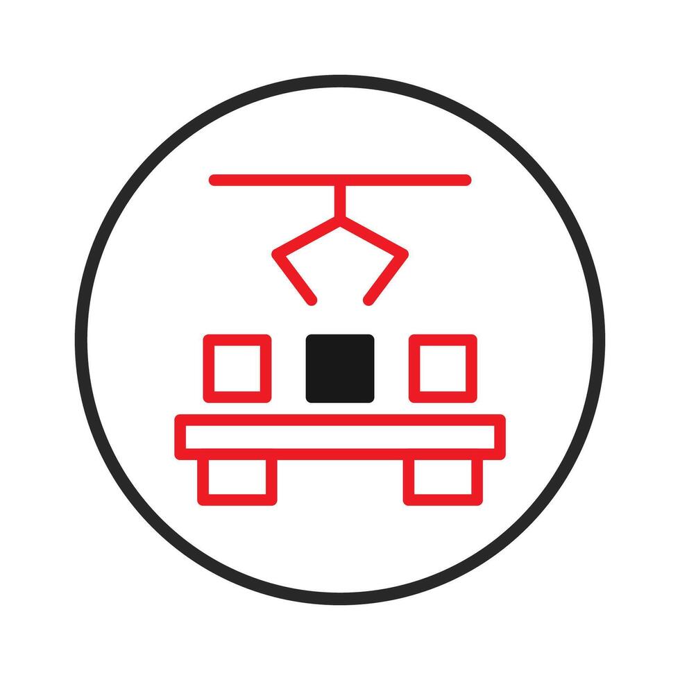 Symbolizing automation and innovation a robotic arm deftly manipulating a cube atop an industrial vector