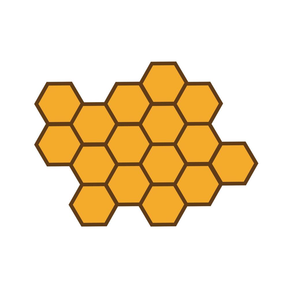 Honeycomb pattern isolated on white background, a sweet and natural design element vector