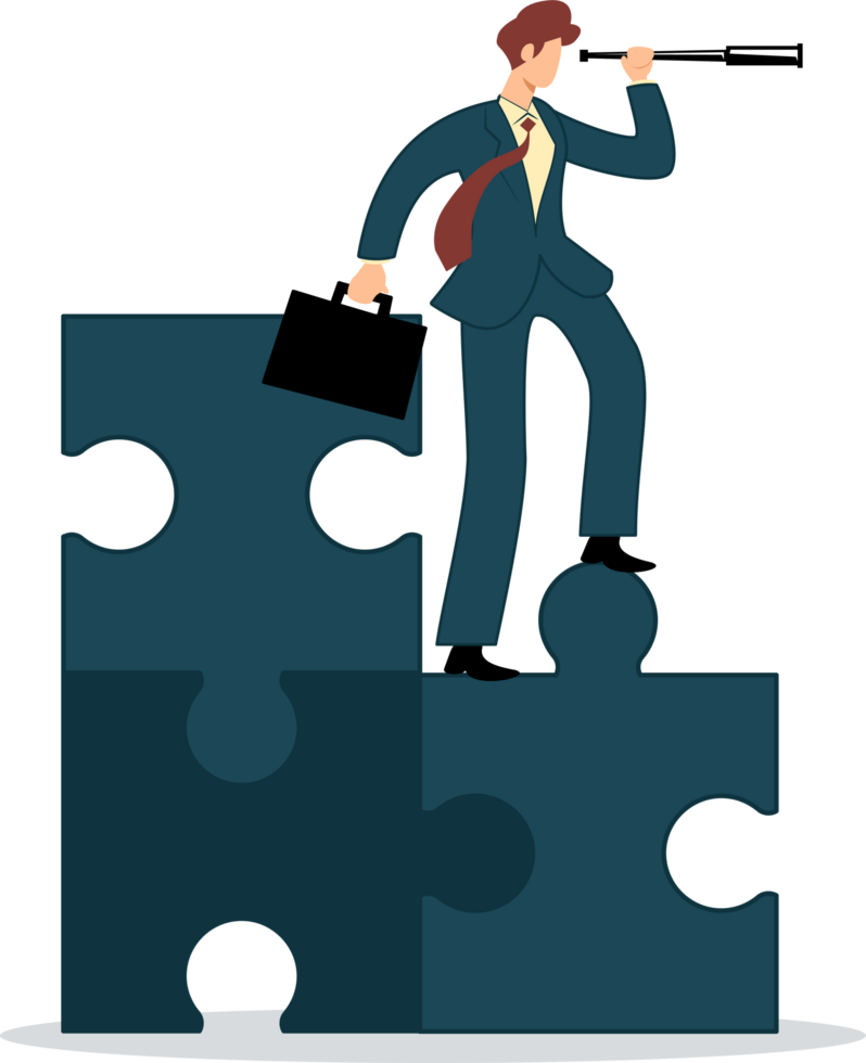 o negócio estratégia conceito. o negócio metas. problema resolução conceito. Liderança caminho resolução o negócio dificuldades achando ausência de elemento sistema png