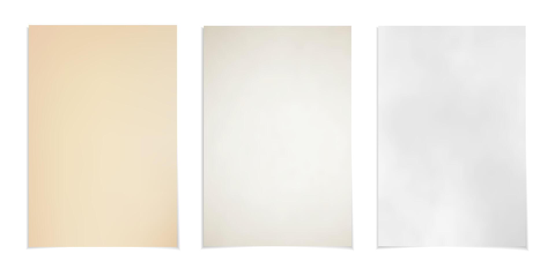 A set of paper sheets. Blank paper page. Template for graphic designers presentations. vector