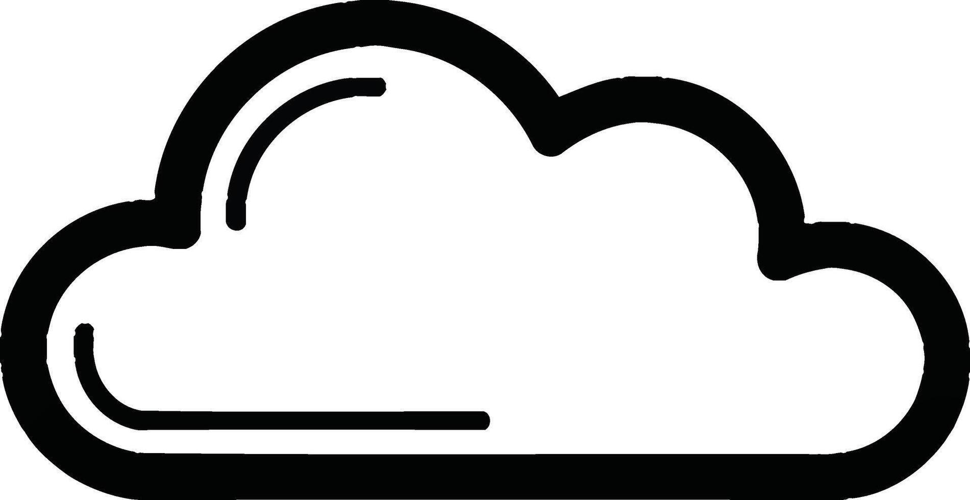 illustration of cloud icon representing weather and cloud computing vector