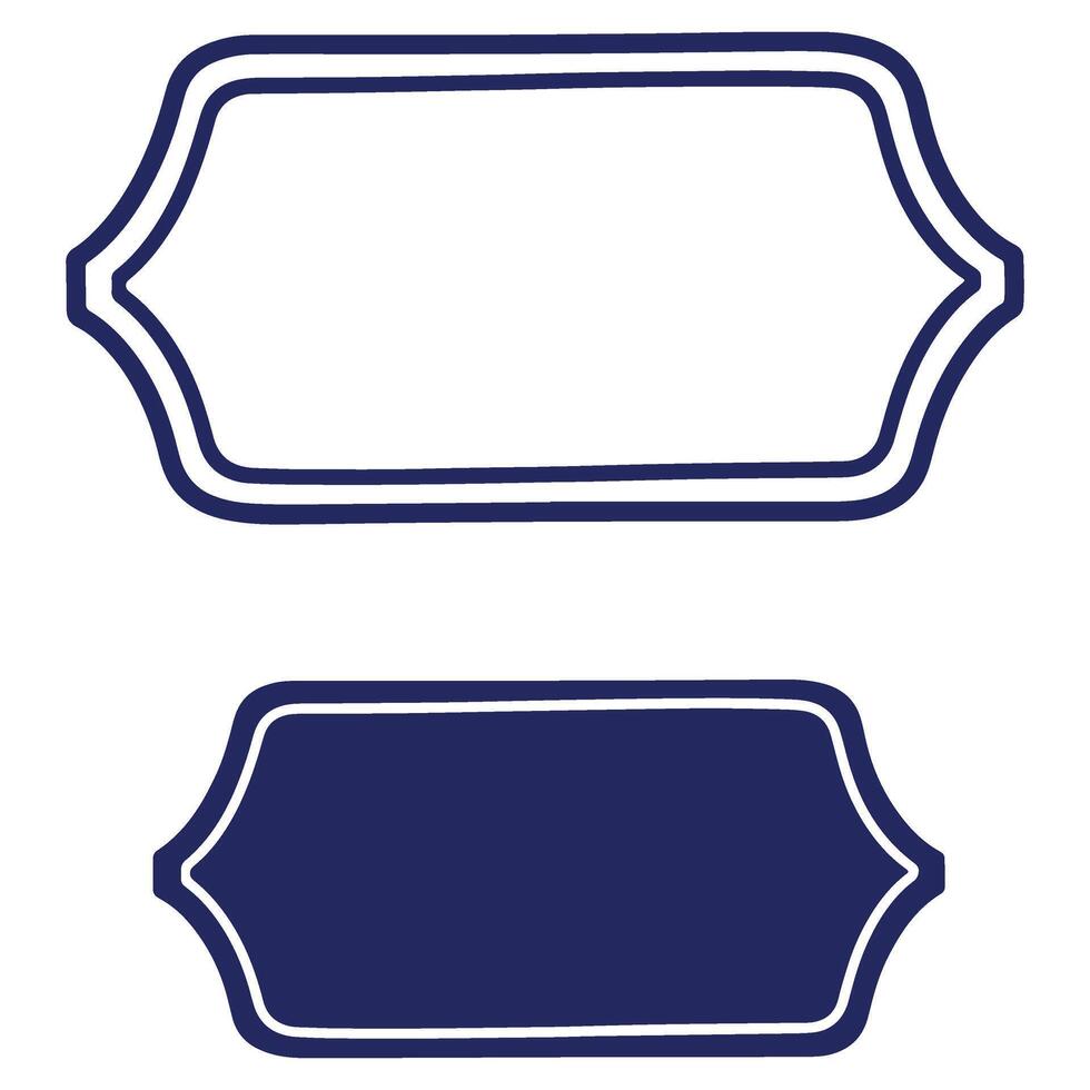 Elegant Empty Frames with Classic Design Elements for Creative Invitations and Announcements in Two Contrasting Colors vector