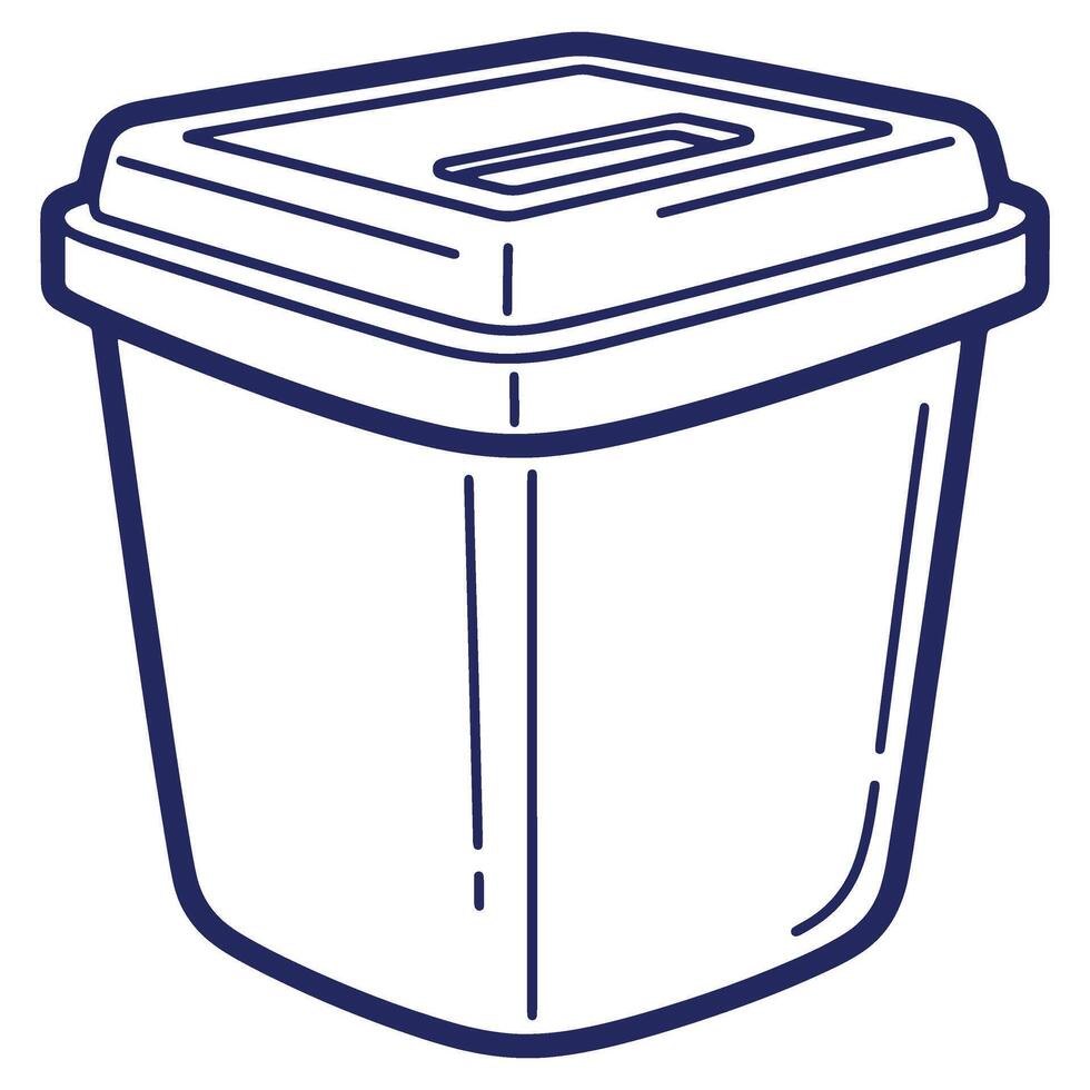 Transparent Storage Container with Lid Ideal for Organizing and Storing Various Items in Home or Office Spaces vector