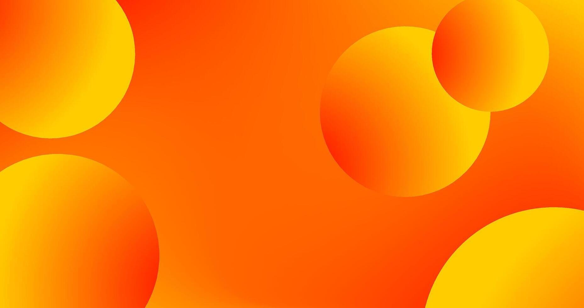 Orange Yellow abstract background with circles and gradients for design Element vector