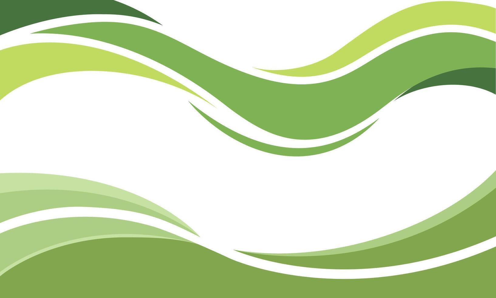 Nature Inspired Green Wave Background with Space for Text and Graphics vector