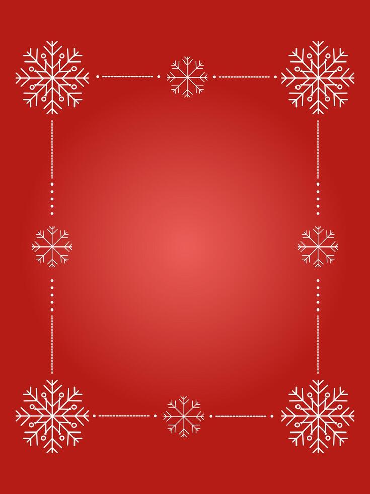 elegant simple frame with snowflakes on a burgundy background vector