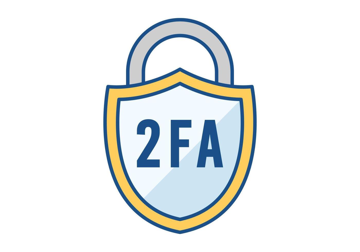 Two Factor Authentication Flat Colored Icon for Security System Design vector