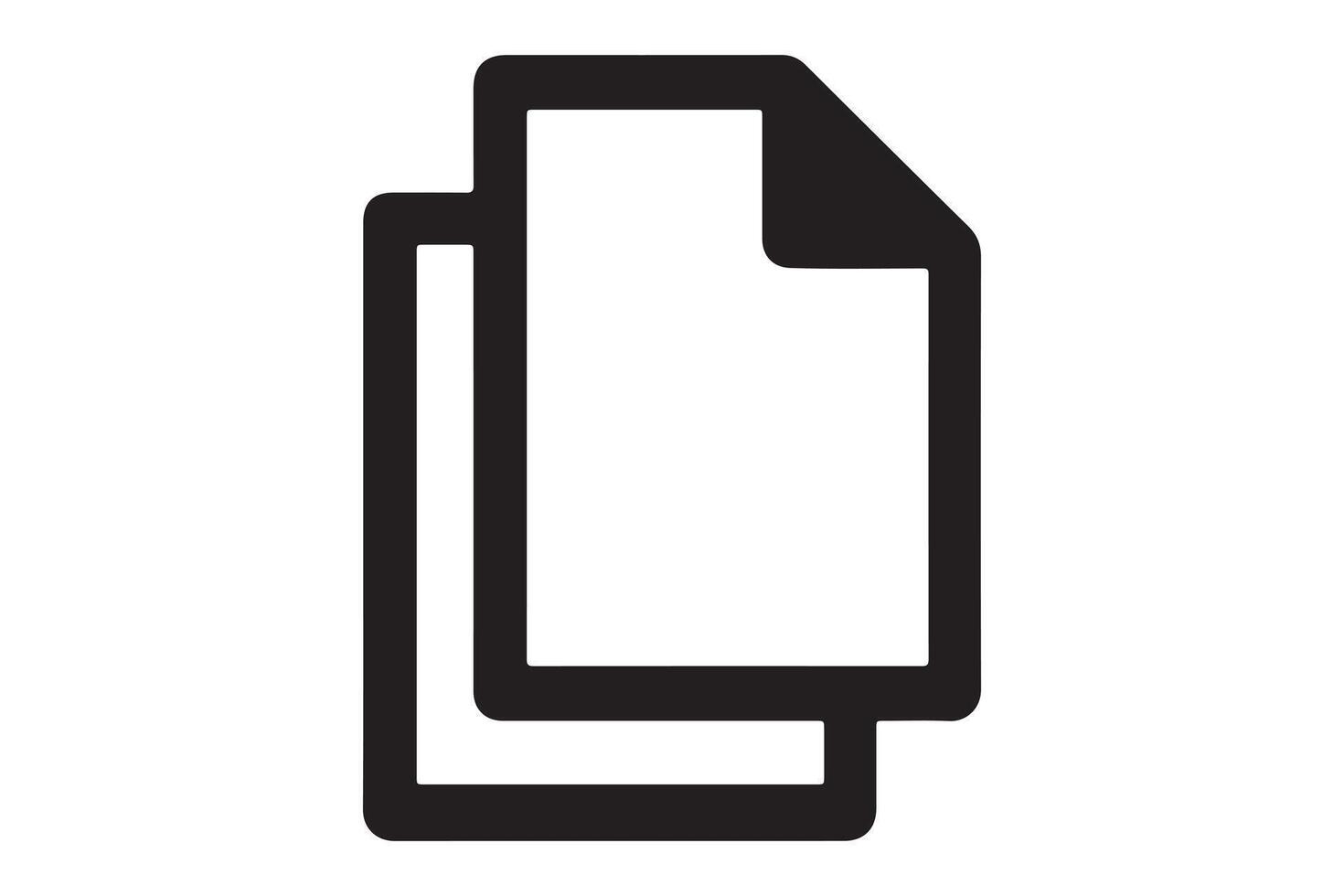 Stacked document icon for file management, copy, and new page vector