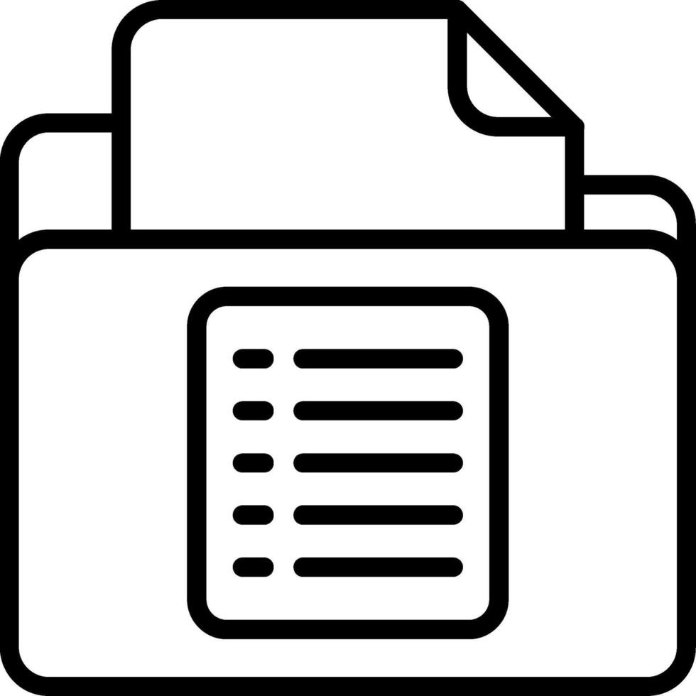 Notes Folder Outline Icon Design vector
