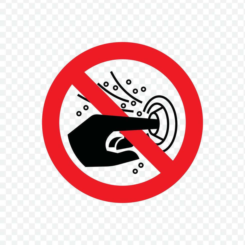 Do not touch or disturb prohibited sign with hand icon in a red circle vector