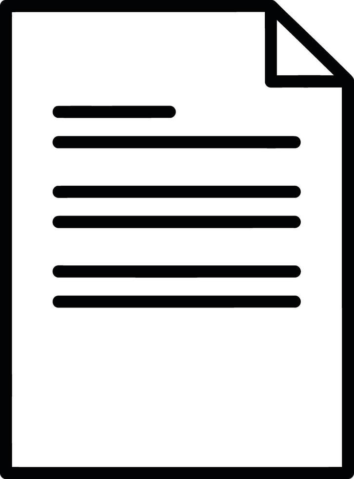document icon with lines of text vector