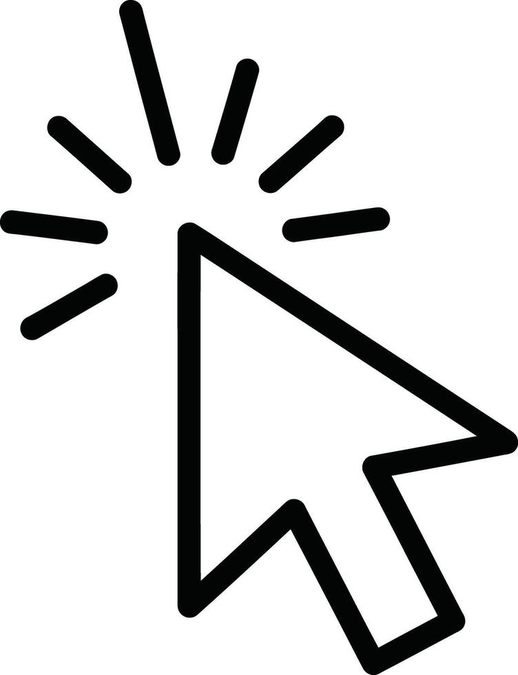 un negro y blanco imagen de un ratón cursor señalando a el Derecha vector