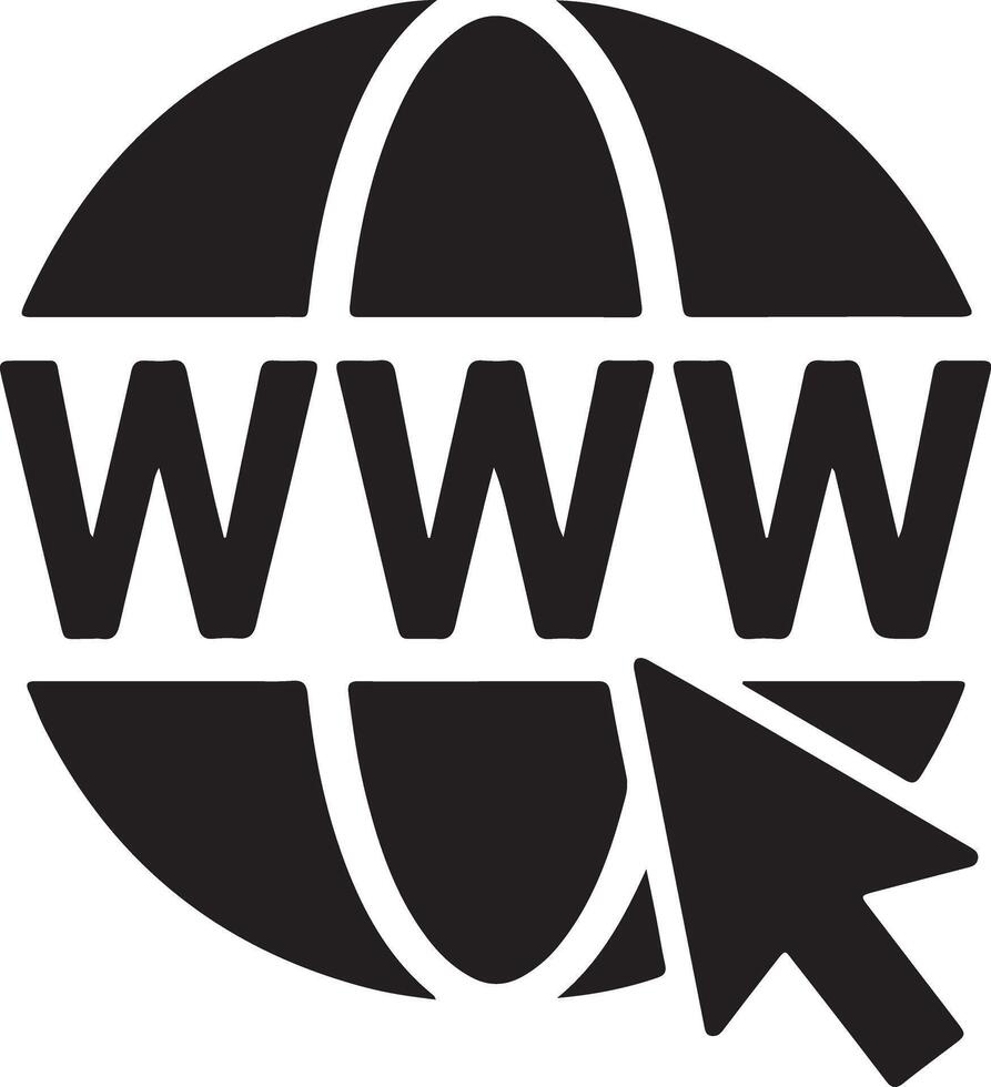 Www icon isolated on white background representing the world wide web vector