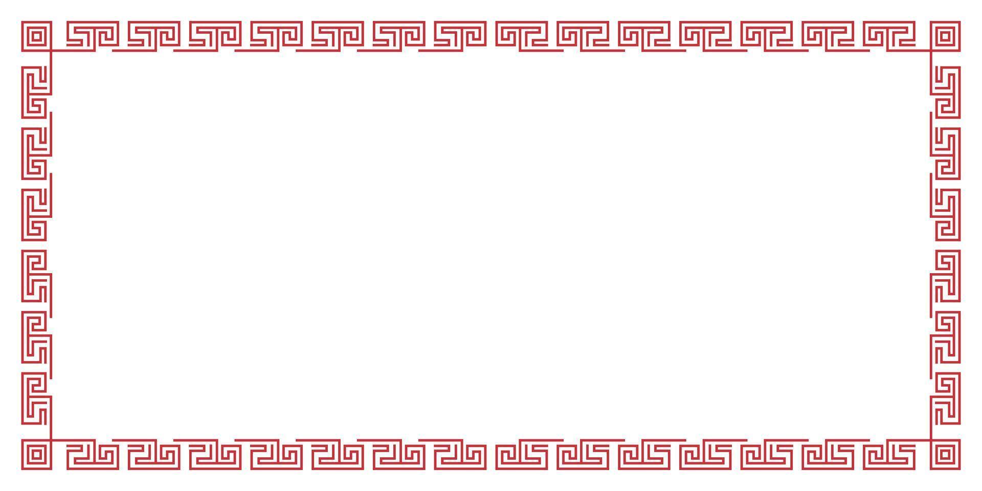 Greek Key Border Design. Traditional Meander Pattern Outline. Decorative Frame For Art, Architecture, And Design Projects. Editable Stroke. Isolated Illustration vector