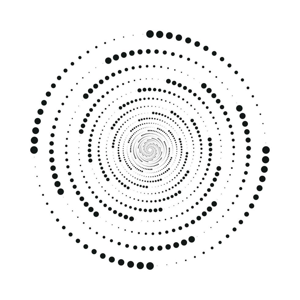 Abstract symmetry circular pattern with halftone effect vector