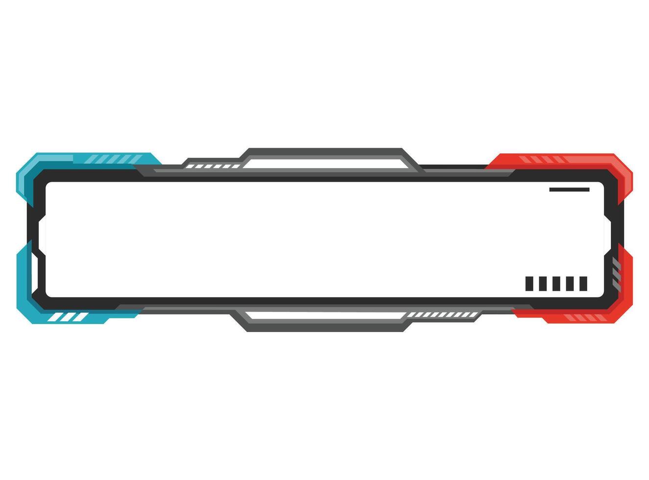 futuristic heads up display HUD banner frame with a tech sci fi border with blank space for text or data cyberpunk style vector