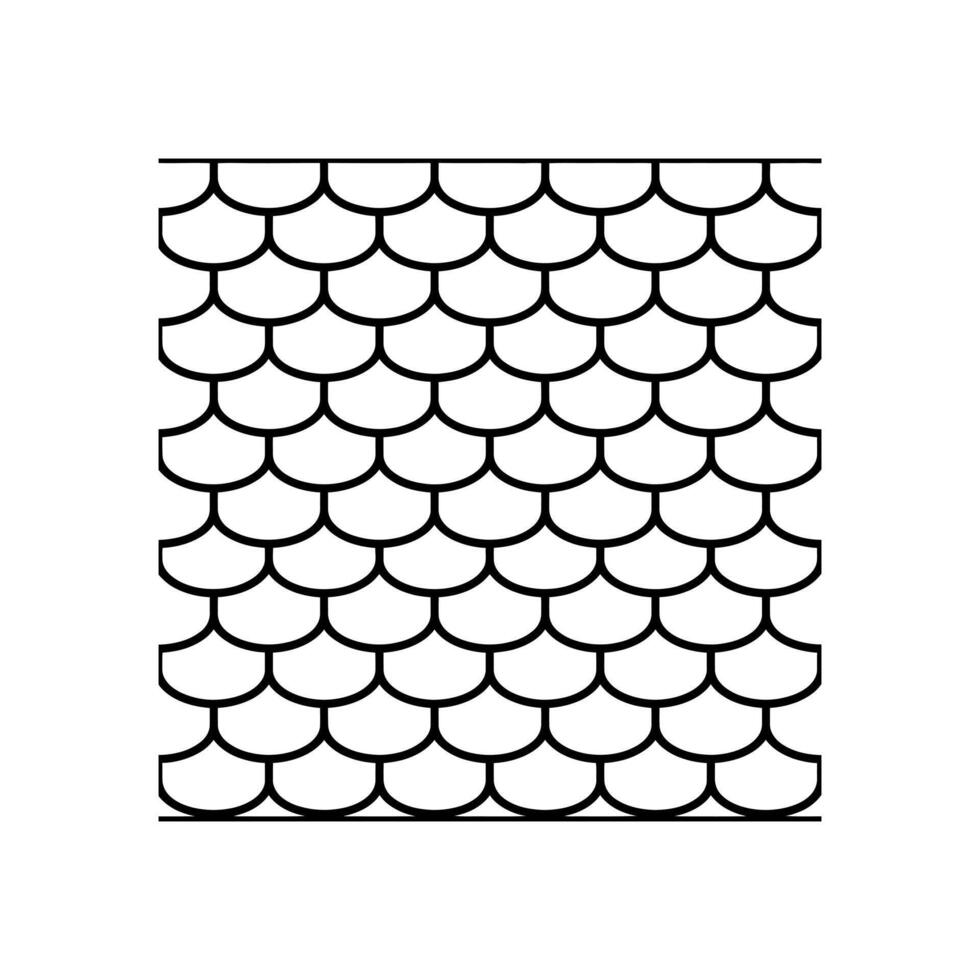 Black and white scallop pattern graphic design element scale pattern fish scale pattern vector