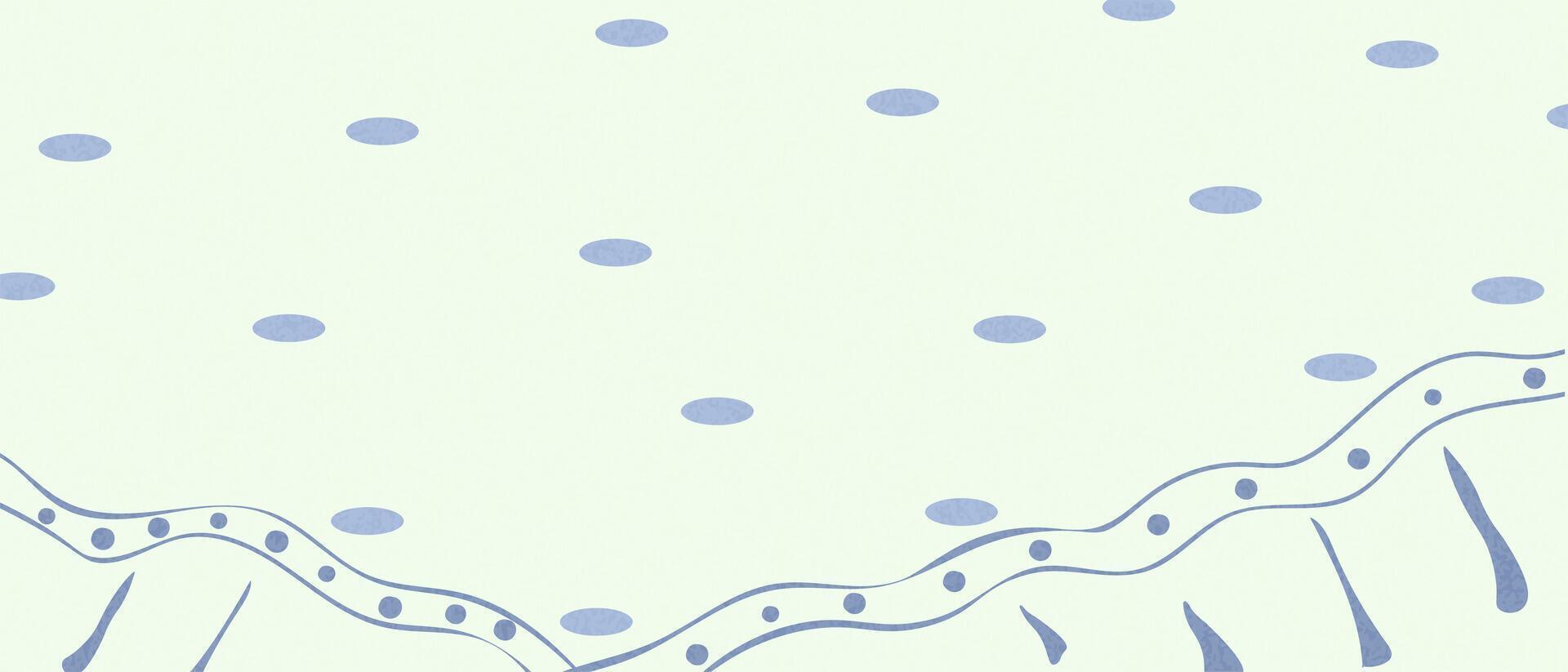 Pastel backdrop. Tablecloth with a lace border featuring a blue dotted border and a wavy pattern. Fabric on table. Copy space in front for food layouts, invitations, and party favor designs. vector