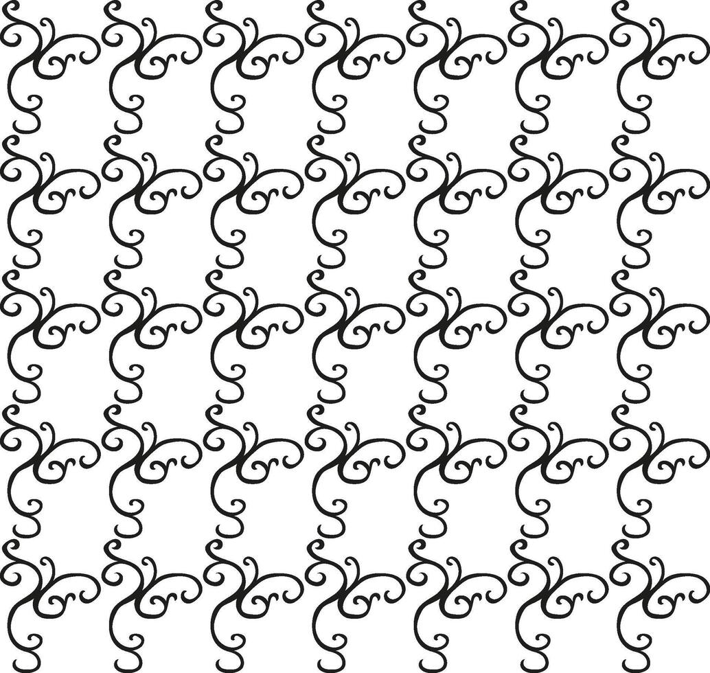 An original seamless abstract pattern featuring hand-drawn spirals and swirls on a white background vector