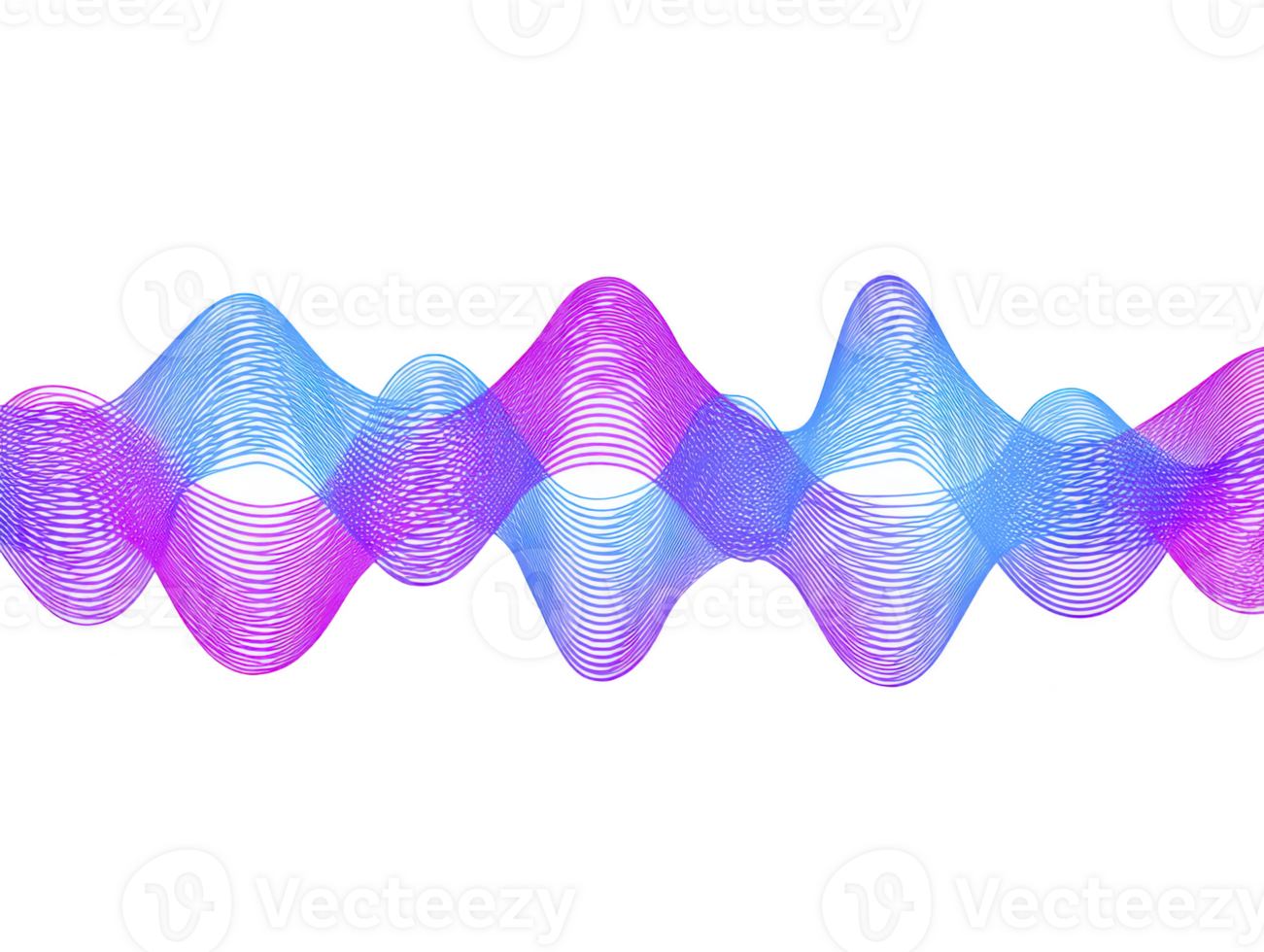 Abstract wave pattern with vibrant blue and purple gradient, smooth flowing lines, modern digital art, futuristic and dynamic design, suitable for technology or music backgrounds png