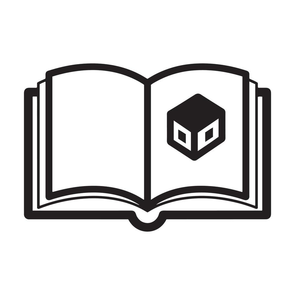 Digital learning concept book with 3d object illustration icon vector