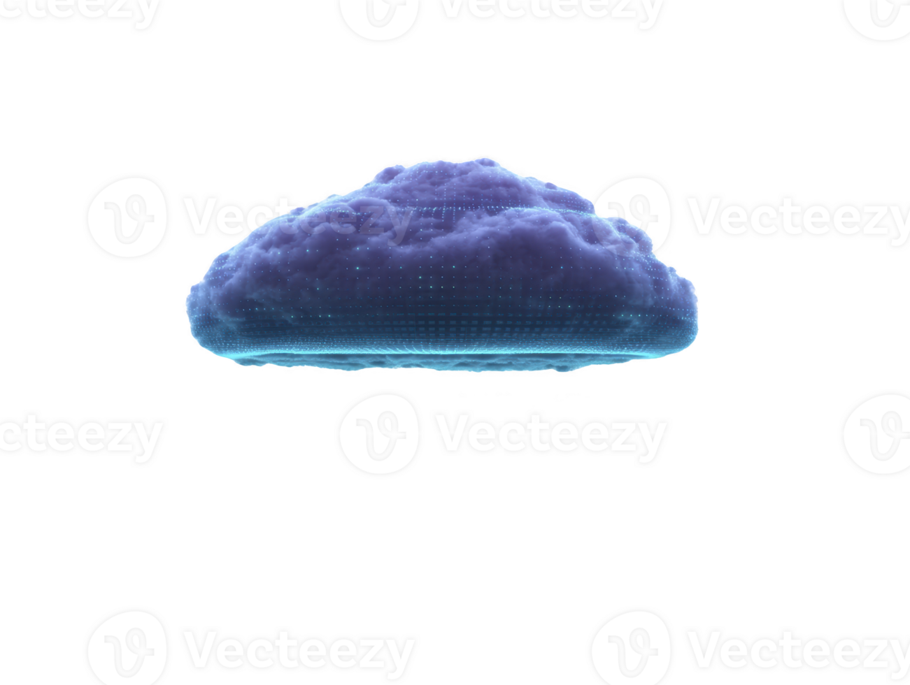 Futuristic cloud digital technology blue glowing abstract isolated data network virtual and innovation concept representing modern cloud computing and connectivity png