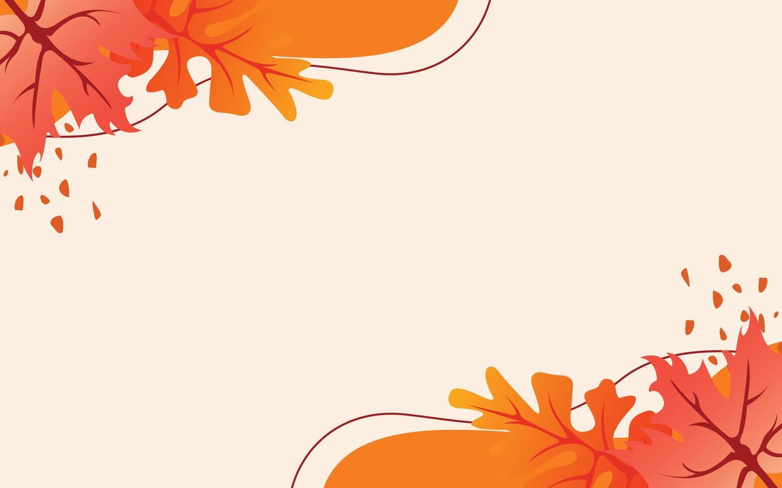 Autumn Simple Design With Warm Color Background vector