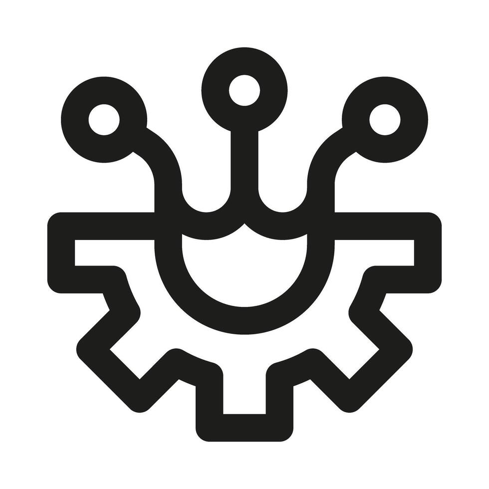 Modern Technology icon representing innovation, digital tools, devices, and advanced solutions vector