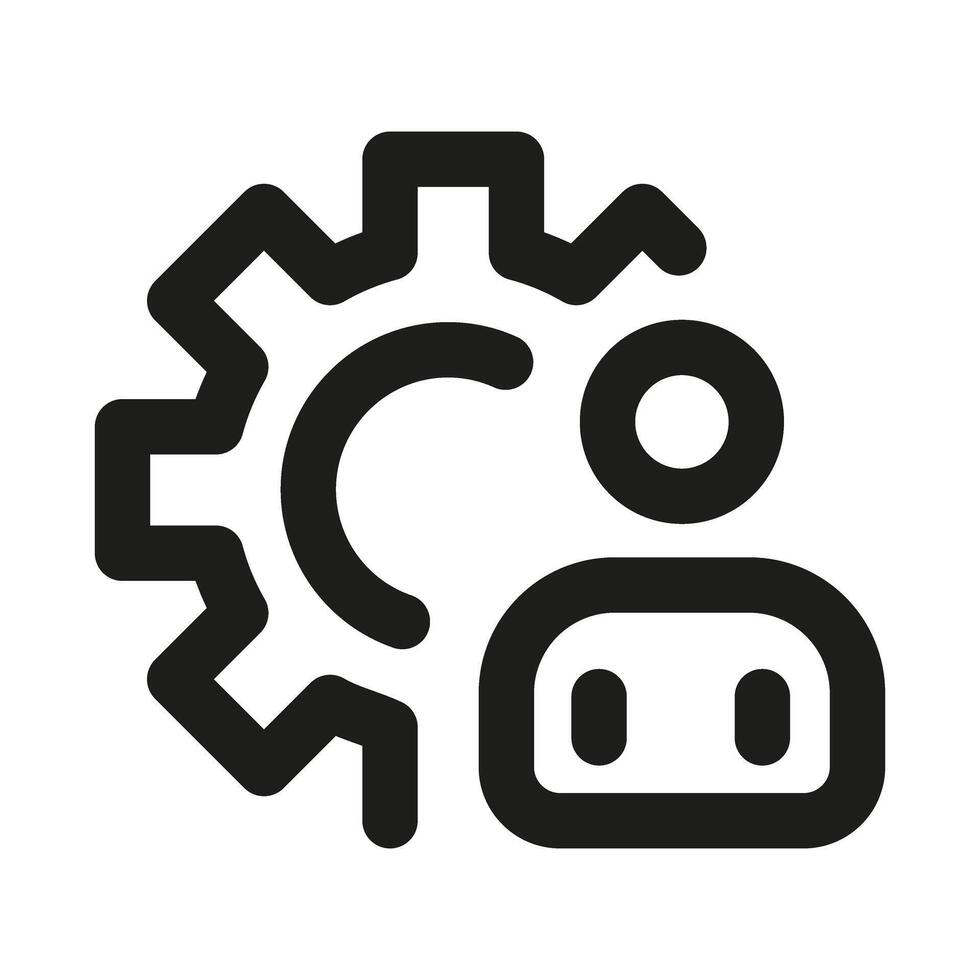 Professional User Management icon representing account control, team supervision, and workflow vector
