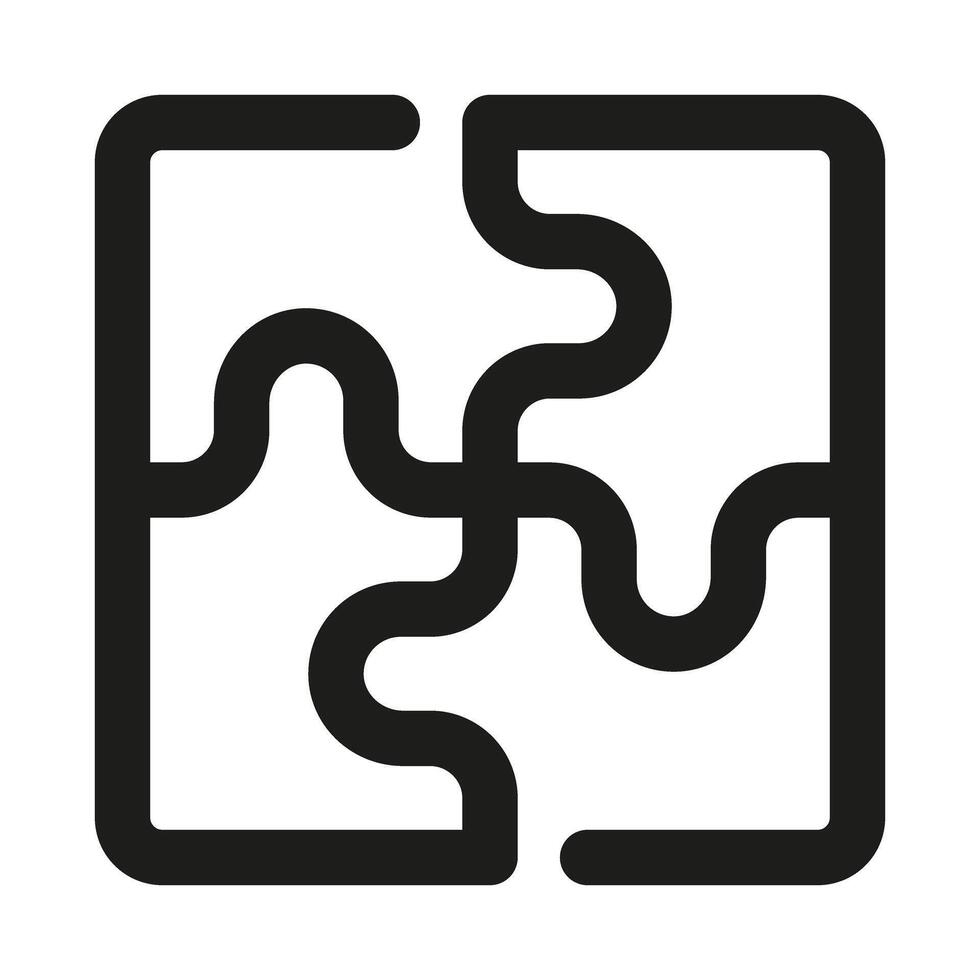 Creative Puzzle icon depicting problem solving, strategy, critical thinking, and teamwork solutions vector