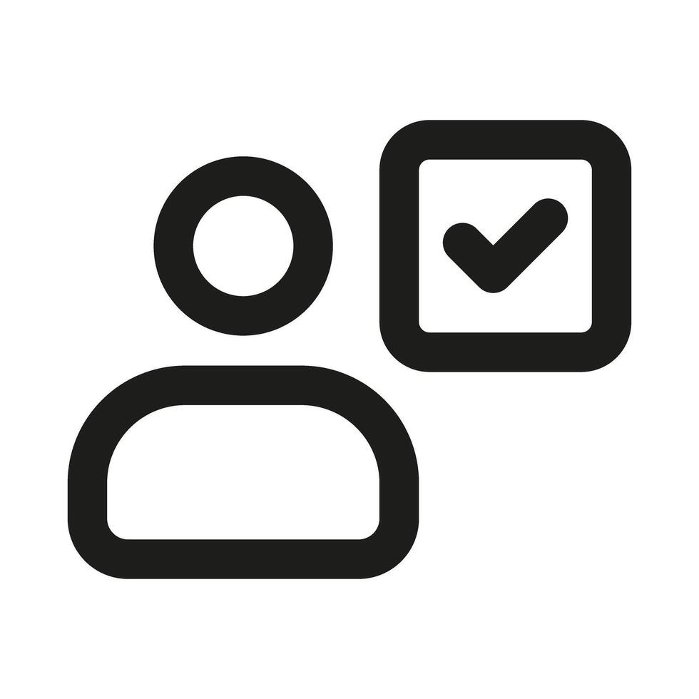 Professional User Approved icon representing verification, trust, confirmation, and account security vector