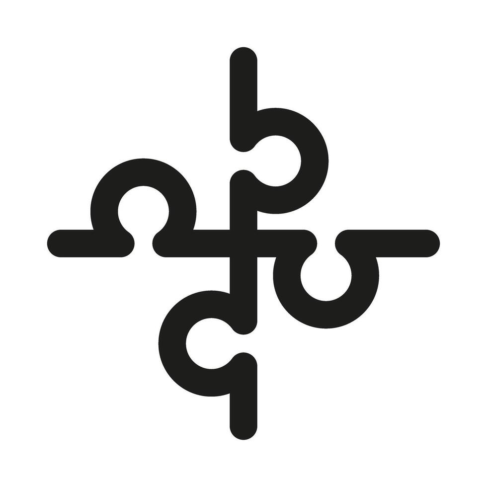 Creative Puzzle icon representing problem solving, strategy, thinking, and teamwork solutions vector