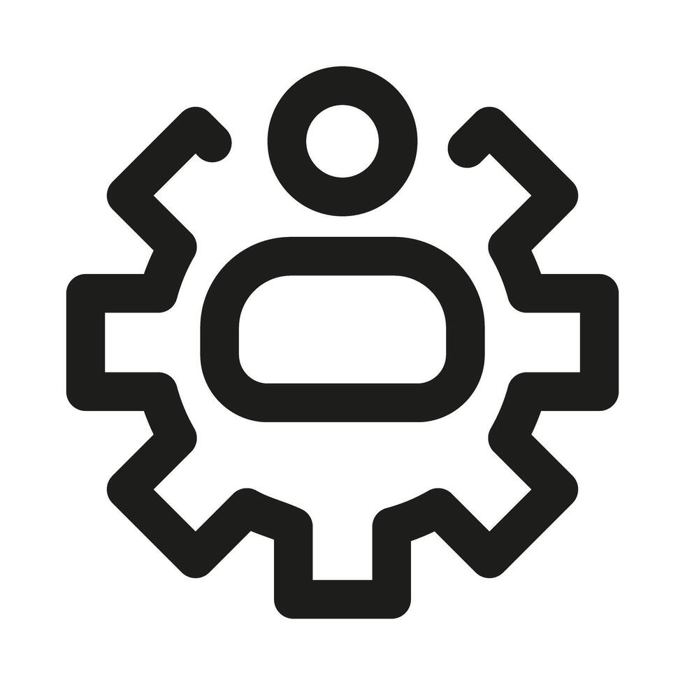 Professional User Management icon representing account control, team supervision, and workflow tasks vector